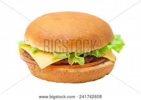 Cheesburger With Lettuce Salad