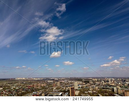 Forest in the Novosibirsk city,Siberia with diffrent trees and plants with some buildings in it. Str