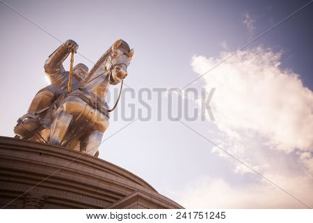 Genghis Khan Monument At Zonjin Boldog Mongolia.