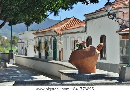 Mountain Village Fataga Is One From Most Popular Tourist Places To Visit In Gran Canaria, Spain. Als