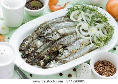 Salted Fish Marinated With Spices And Onion