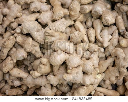 Imbir In Market. Imbir In Vegetable Street Market. Imbir In Supermarket. Landscape. A Backdrop Of Im