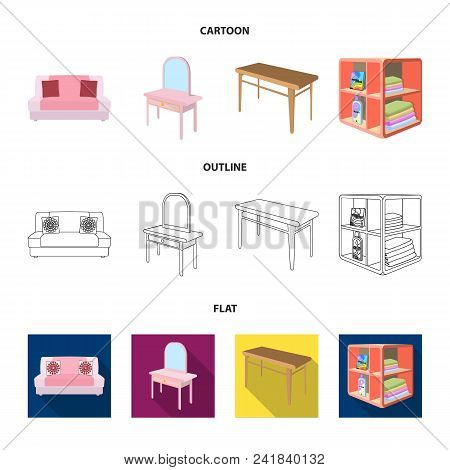 Soft Sofa, Toilet Make-up Table, Dining Table, Shelving For Laundry And Detergent. Furniture And Int