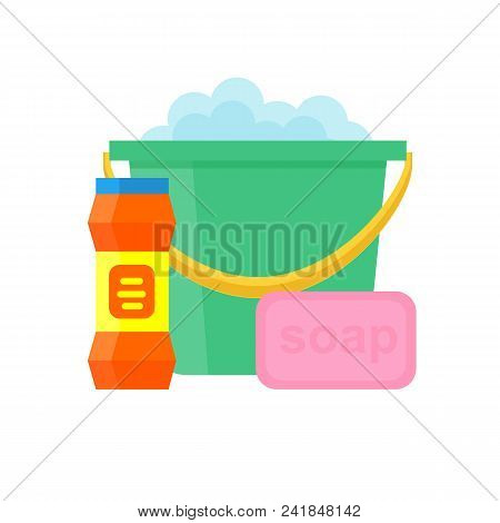 Detergents Icon . Set. Stock Flat Vector Illustration