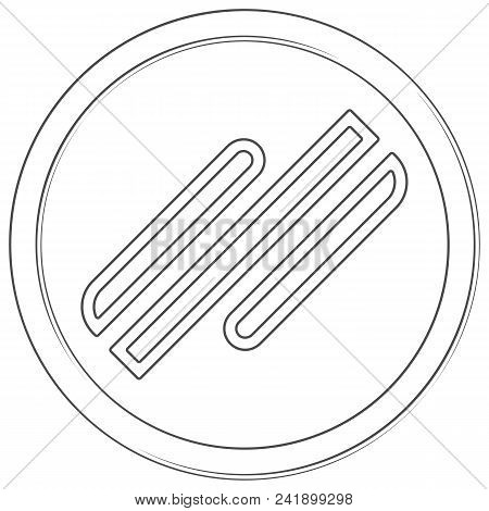 Signatum - Cryptocurrency Coin. Vector Thin Line Icon. Lineart Illustration On White Background. Int