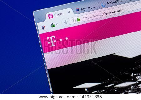 Ryazan, Russia - May 20, 2018: Homepage Of Telekom Website On The Display Of Pc, Url - Telekom.com