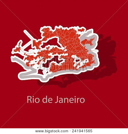 Modern Map - Rio De Janeiro Sticker