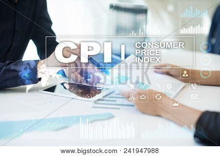Cpi. Consumer Price Index Concept On Virtual Screen