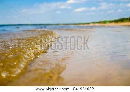 Sandbank, Wave After Wave Rolling To Shore