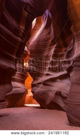 Upper Antelope Canyon In The Navajo Reservation, Page, Arizona, Usa. The Most Popular Location For P