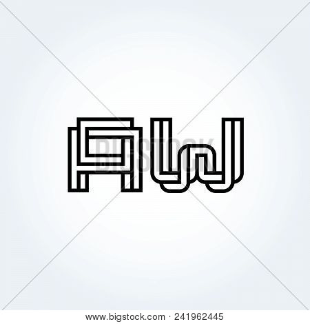 Initial Letter Aw Logo Template Vector Design Monogram