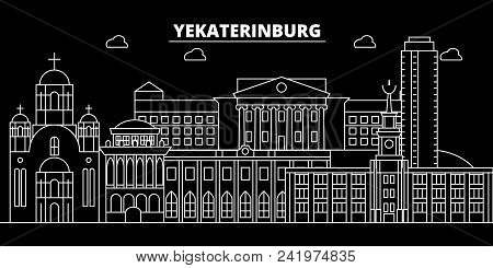 Yekaterinburg Silhouette Skyline. Russia - Yekaterinburg Vector City, Russian Linear Architecture, B