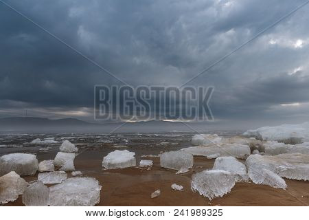 A Misty Autumn Morning On The Snowy Shore