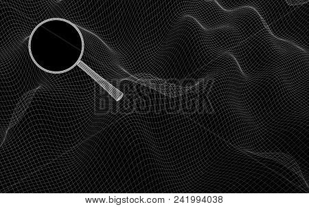 Abstract Landscape Background. Ready Template. Search The Web. Cyberspace Grid. Hi-tech Network. 3d 