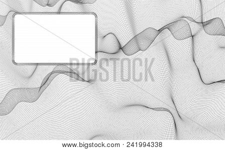Abstract Landscape Background. Ready Template. Cyberspace Grid. Hi-tech Network. 3d Technology Illus