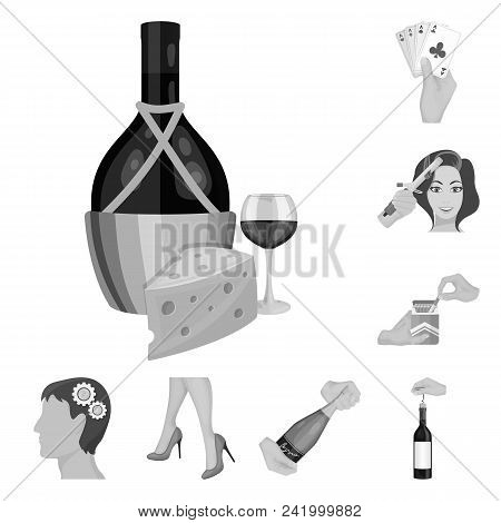 Manipulation By Hands Monochrome Icons In Set Collection For Design. Hand Movement Vector Symbol Sto