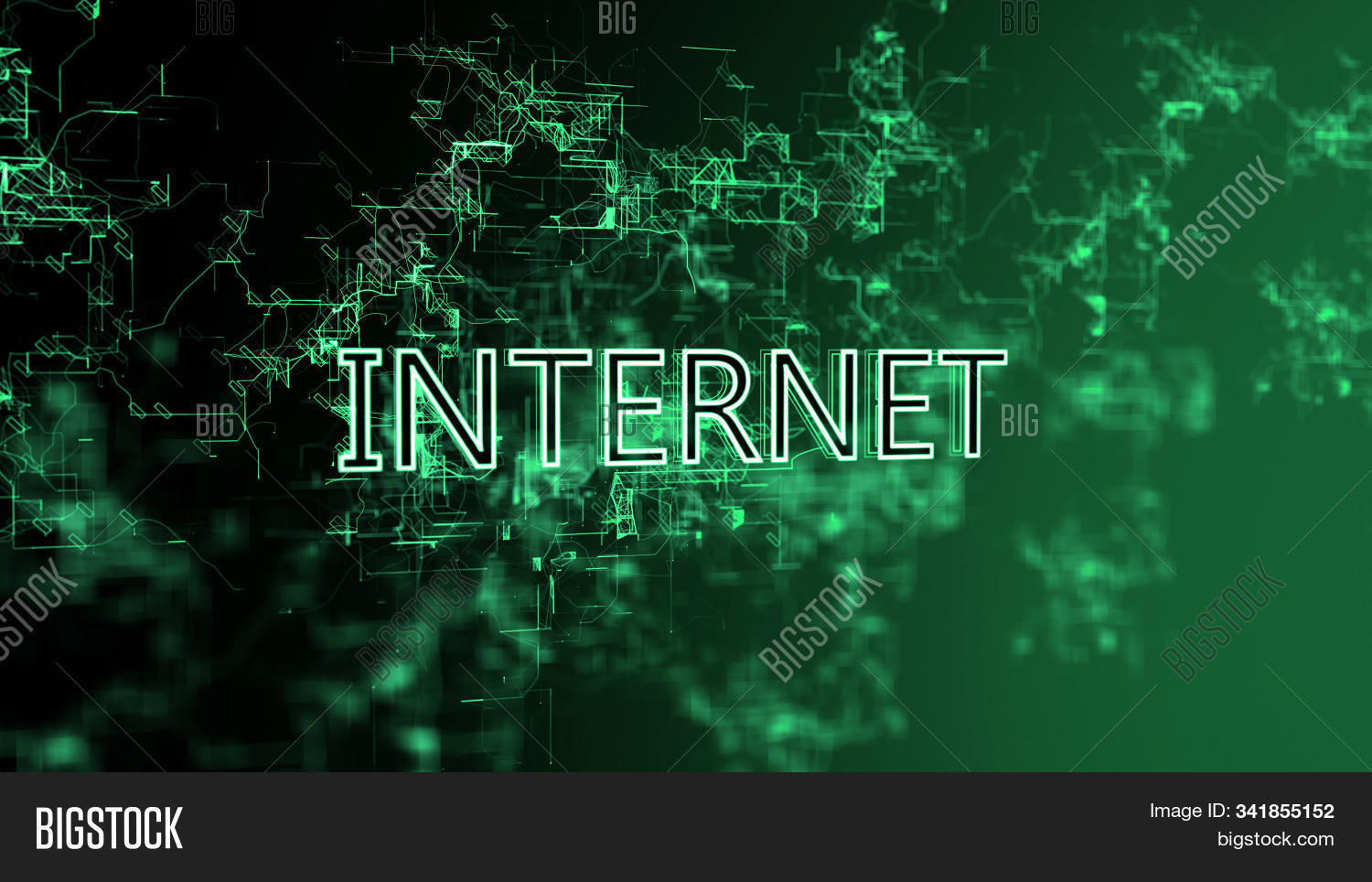 Digital Network. Text Image & Photo (Free Trial) | Bigstock