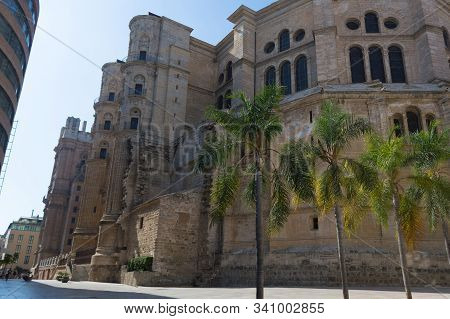 The Cathedral Of Málaga, A Roman Catholic Church In Málaga City, Spain. It Is In The Renaissance Arc