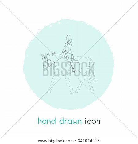 Horse Riding Icon Line Element. Vector Illustration Of Horse Riding Icon Line Isolated On Clean Back