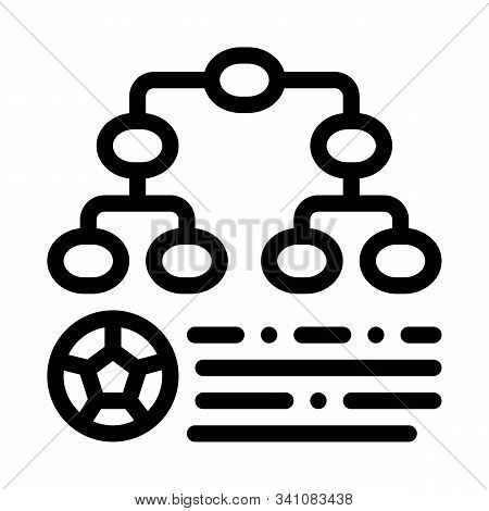 Soccer Game League Table Icon Vector. Outline Soccer Game League Table Sign. Isolated Contour Symbol