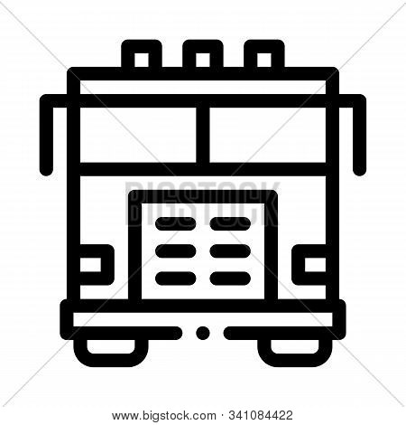 Fire Department Truck Icon Vector. Outline Fire Department Truck Sign. Isolated Contour Symbol Illus