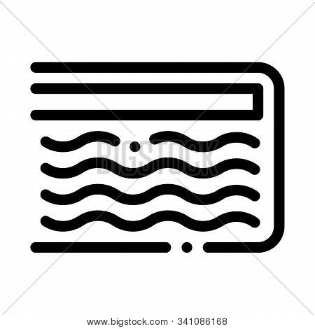 Mattress Memory Foam Icon Vector. Outline Mattress Memory Foam Sign. Isolated Contour Symbol Illustr