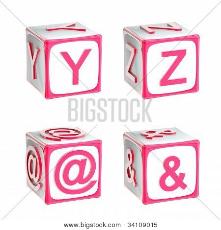 ABC: Alphabet der Kinder spielen WÃ¼rfel gemacht