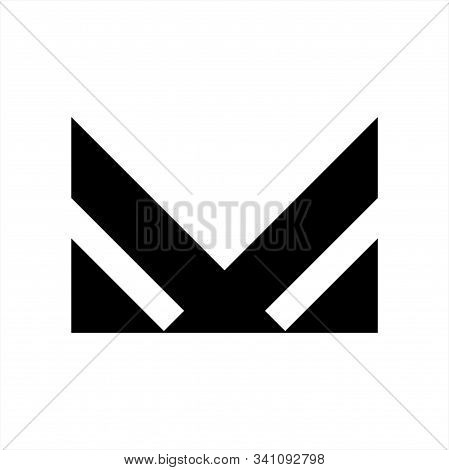 Mv, Vm Initials Geometric Letter Company Logo