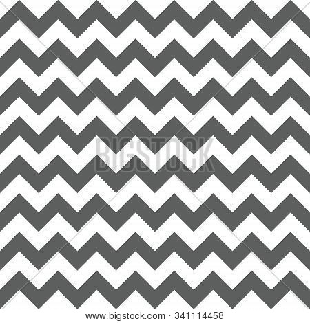 Abstract Geometric Grey Zigzag Texture. Vector Illustration.