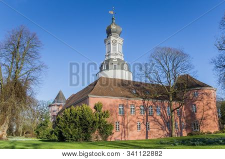 Castle And Park In The Historic City Jever, Germany