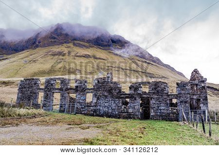 The Derelict Old School At Gleniff Horseshoe In County Leitrim - Ireland