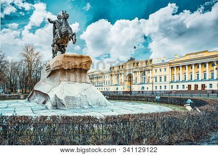Senate Building And  A Monument To Peter I (the Great). Saint Petersburg. Russia.