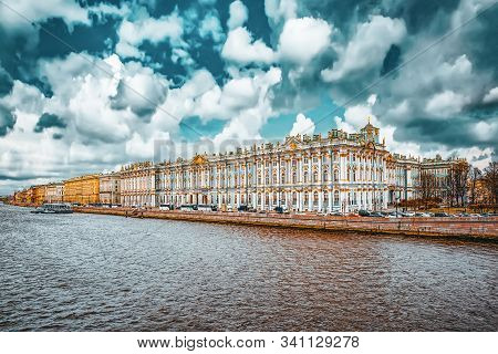 Winter Palace And Hermitage Museum.  Saint Petersburg. Russia.
