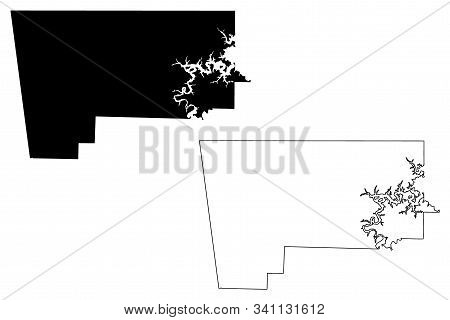 Benton County, Arkansas (u.s. County, United States Of America,usa, U.s., Us) Map Vector Illustratio
