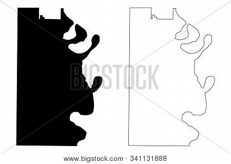 Chicot County, Arkansas (u.s. County, United States Of America,usa, U.s., Us) Map Vector Illustratio