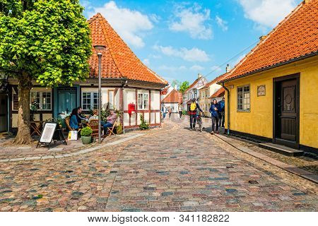 Colored Traditional Houses In Old Town Of Odense, Denmark