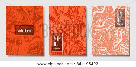 Glitch Marble Prints, Vector Cover Design Templates. Fluid Marble Stone Texture Iinteriors Fashion M