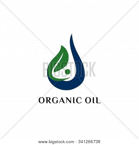 Organic Oil Icon Logo Design Vector Template