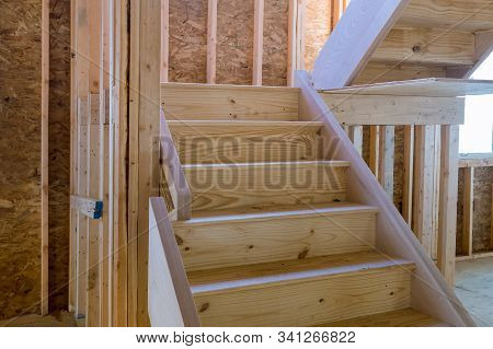 Interior View Of A House Under Construction Home Framing