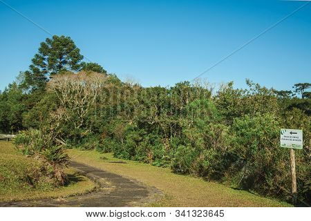Cambara Do Sul, Brazil - July 16, 2019. Paved Trail In Aparados Da Serra National Park, Near The Ita