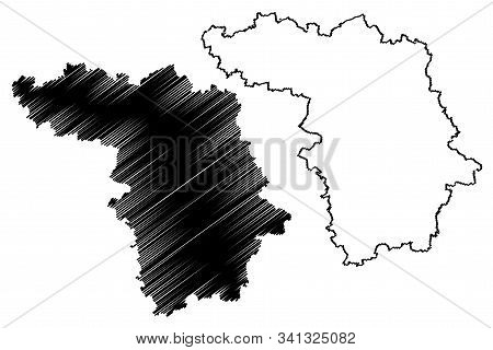 Kaunas County (republic Of Lithuania, Counties Of Lithuania) Map Vector Illustration, Scribble Sketc