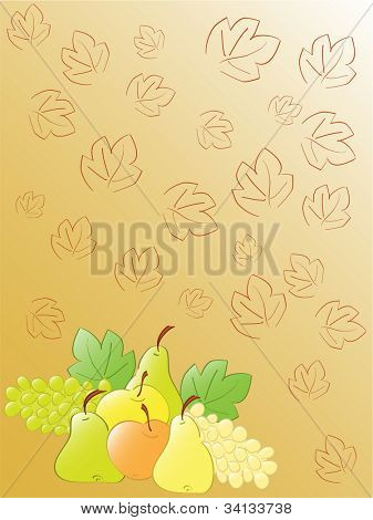 Outono frutos foodstuff. vector