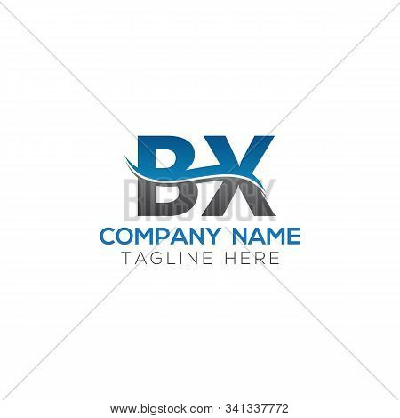 Bx Letter Logo With Water Wave Business Typography Vector Template. Creative Abstract Letter Bx Logo