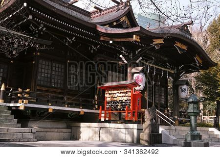 Tokyo, Japan - 19 3 2019: Kumano Shrine In Shinjuku, Japan