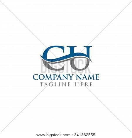 Initial Cu Letter Logo With Water Wave Business Typography Vector Template. Creative Abstract Letter