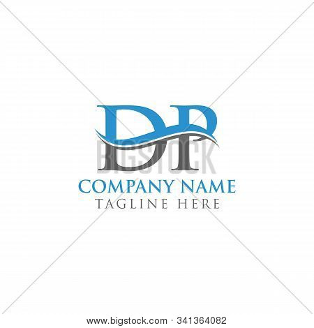 Initial Dp Water Wave Letter Logo With Creative Modern Typography Vector Template. Dp Logo Design