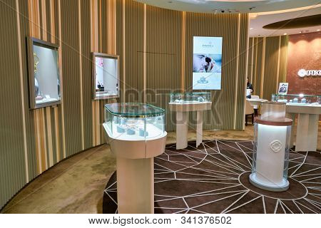 HONG KONG, CHINA - CIRCA JANUARY, 2019: interior shot of Peonia store in Elements shopping mall.