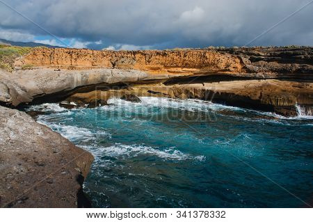 Adeje El Puertito. Tenerife. Spain. The Bay In The South Of Tenerife