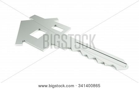 3d Rendering Of A House Key Locking, Unlocking, Cgi, Casa, Llave, Sleutel