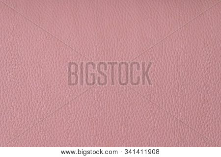 Pink Leather Texture Background. Blank Space. Colorful Texture